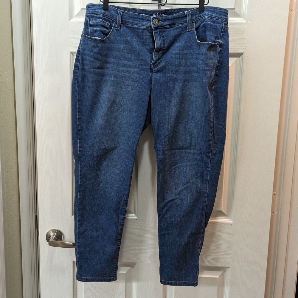 Style & Co dark wash curvy skinny jeans 18W